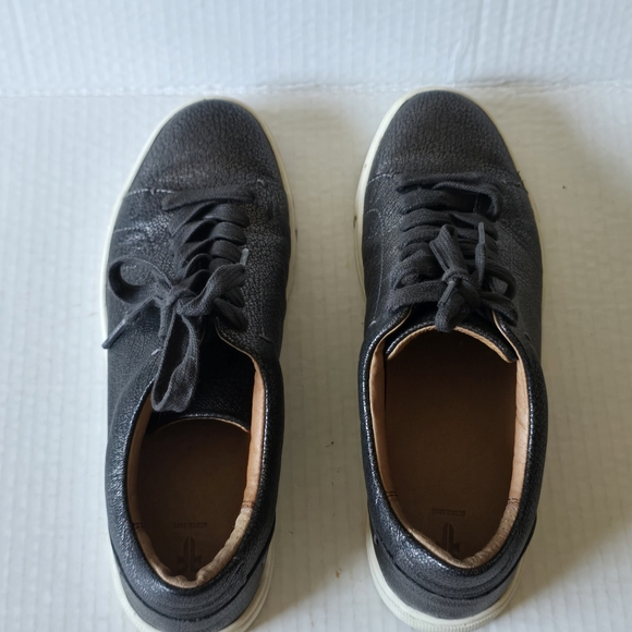 Frye Ivy Low Lace Sneakers Women’s Size 8.5 Pewter Leather Casual Comfort Shoes - Picture 5 of 11